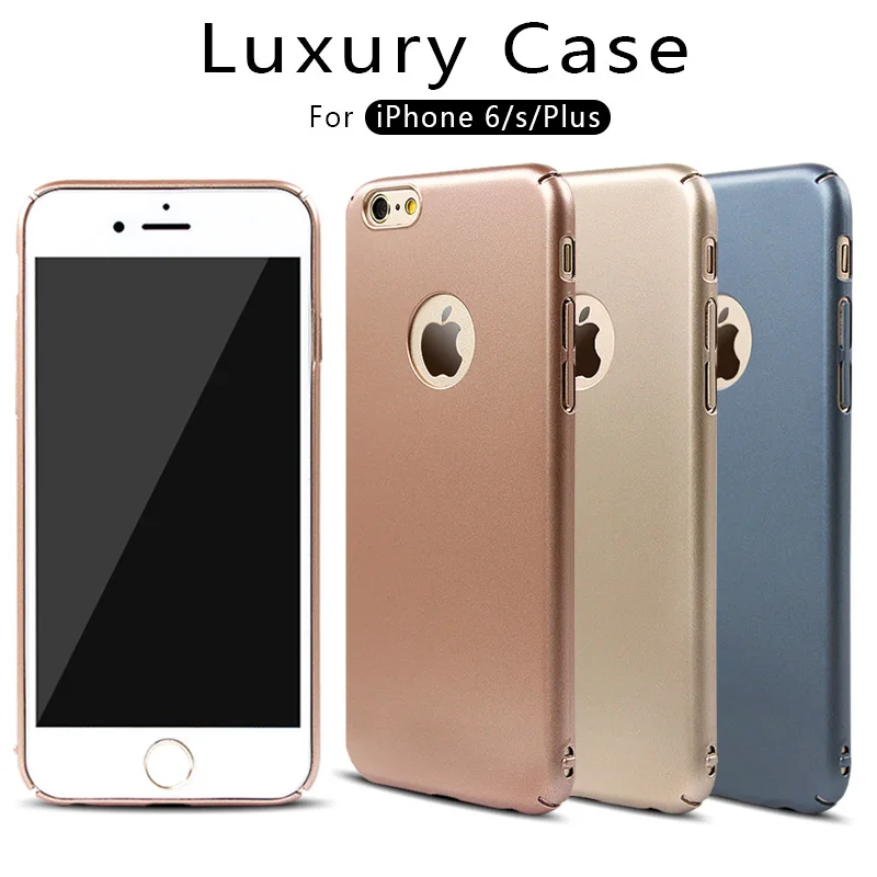 Ultra Thin Fashion Hard Case For iphone 6s 6 SE 5 5s Fundas Plastic Back Cover Case For iphone 6Plus 6s Plus Capa With LOGO Hole