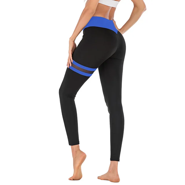 LAISIYI Sexy Push Up Leggings Women Workout Clothing High Waist Leggins Female Breathable Mesh Patchwork Fitness Pants Women 2