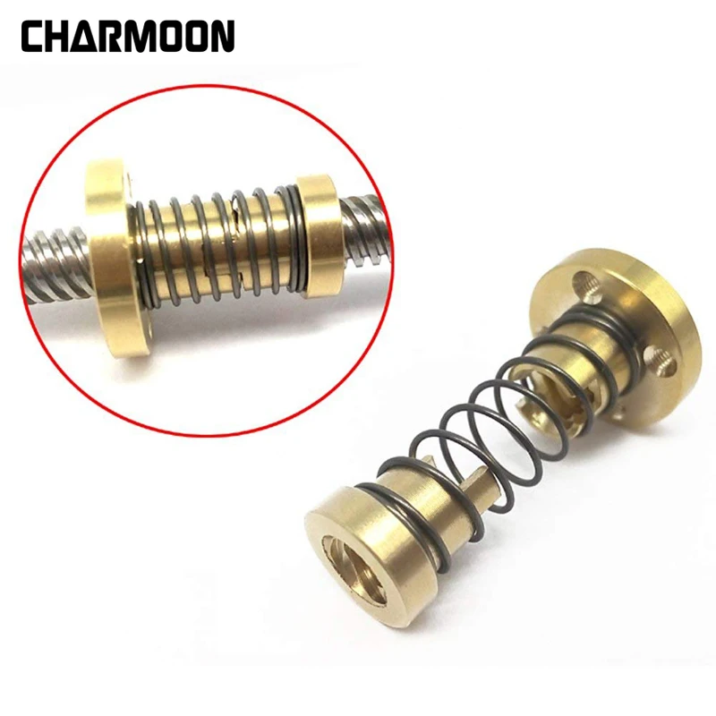 

T8 Anti Backlash Spring Loaded Nut 3D Printer Parts For Lead 2mm / 4mm / 8mm Acme Threaded Rod Lead Screws DIY For 3D Printer