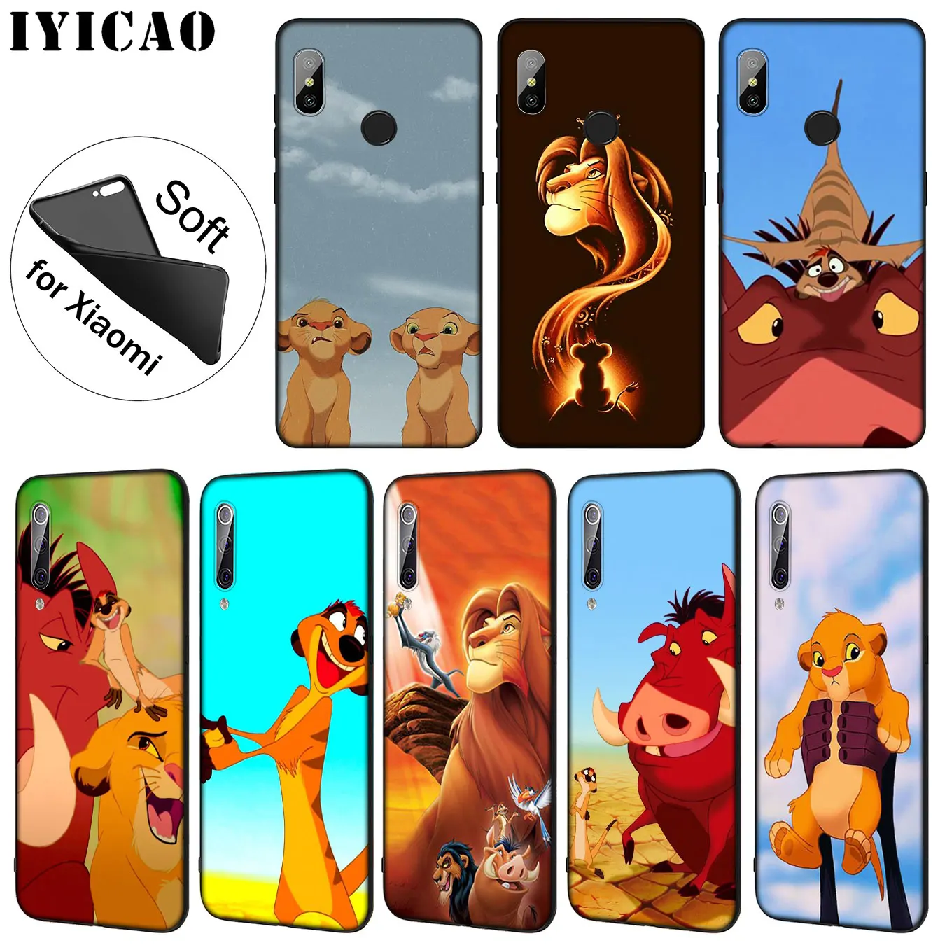IYICAO the Lion King Soft Silicone Phone Case for Xiaomi Mi 10 9 9T CC9 CC9E 8 SE A3 Pro A1 A2 Lite 6 pocophone f1 mi9 mi8 mia2 |