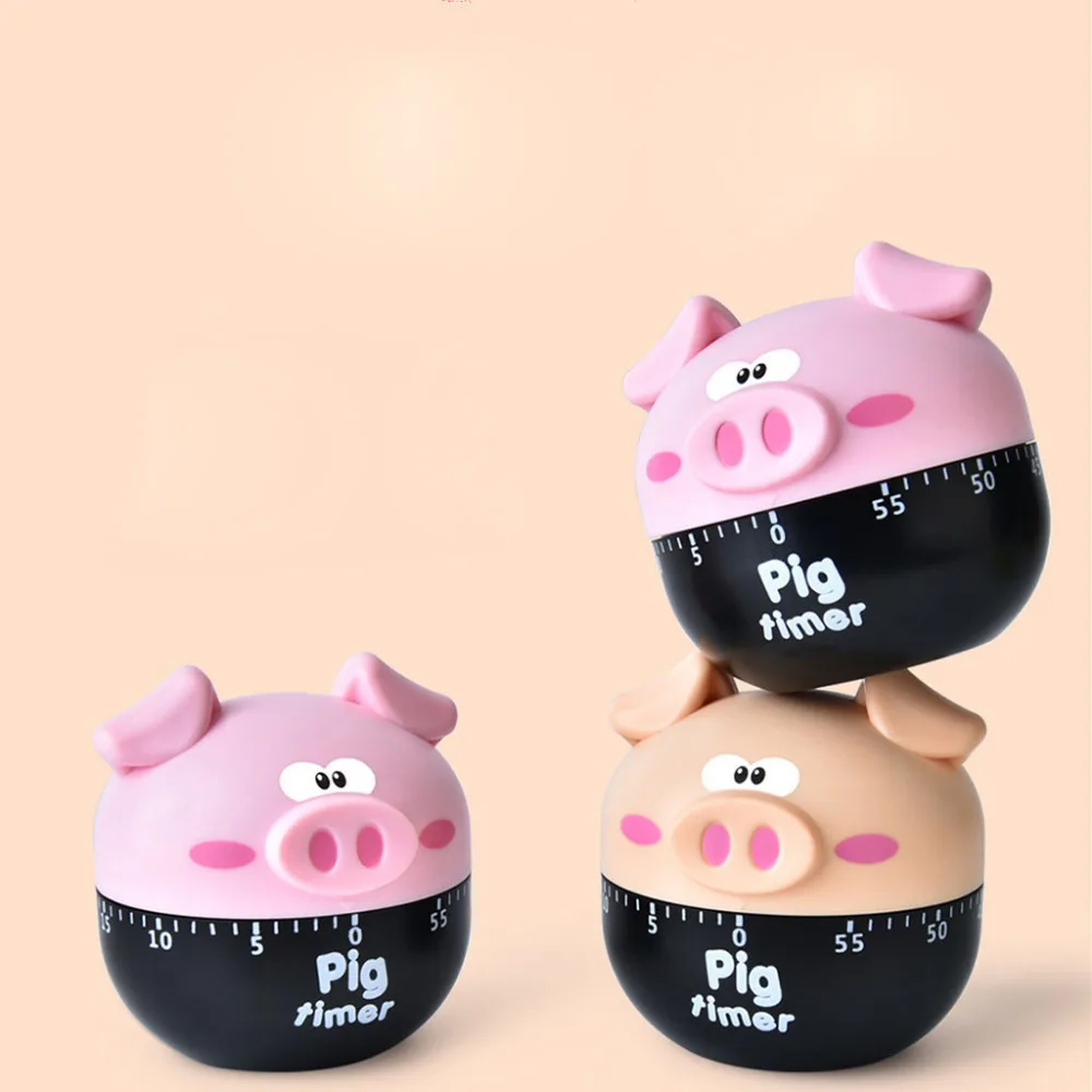 

60 minutes Kitchen animal pig Timer Dial Alarm Plastic Clock Electronic Cooking Kitchen Timer assistant home baking tools 15