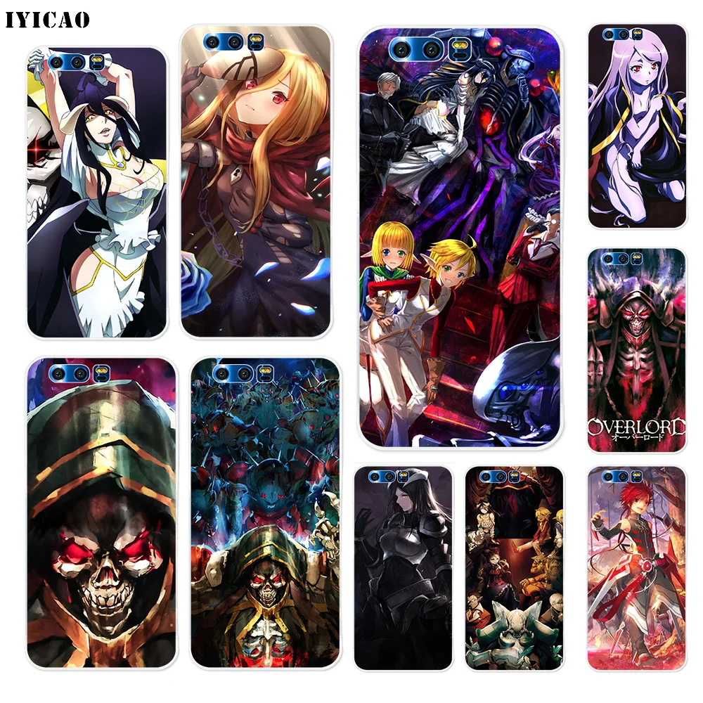 IYICAO Overlord cartoon Soft Silicone Case for Huawei Y9 Y7 Y6 Prime 2018 Honor 8C 8X 8 9 10 Lite 7X 7C 6A 7A Pro Cover | Мобильные