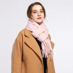 Новый Зимний уплотненный и теплый чистый шерстяной шарф в 2019 году, женский европейский и американский уличный серфинг платок шарф
