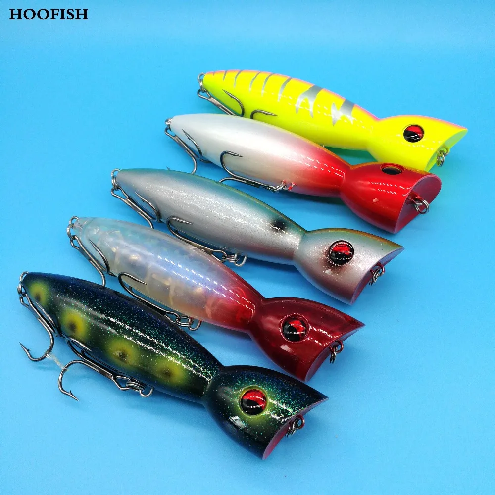 HOOFISH, 5 шт./лот, 54 г, Поппер, приманка для рыбалки, 13,5 см/5 цветов, приманка для морской рыбалки, искусственная наживка, верхняя водная приманка, Leurre Peche Iscas