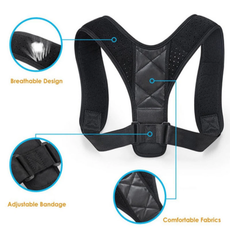 Posture Correction Adjustable Back Posture Corrector Clavicle Spine Back Shoulder Lumbar Brace Support Belt  Prevents Slouching28