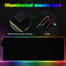 80*30 см игровой коврик для мыши геймер резиновый коврик для мыши RGB свет подсвеченные мышки коврик для мыши для компьютера компьютер, ноутбук, лептоп