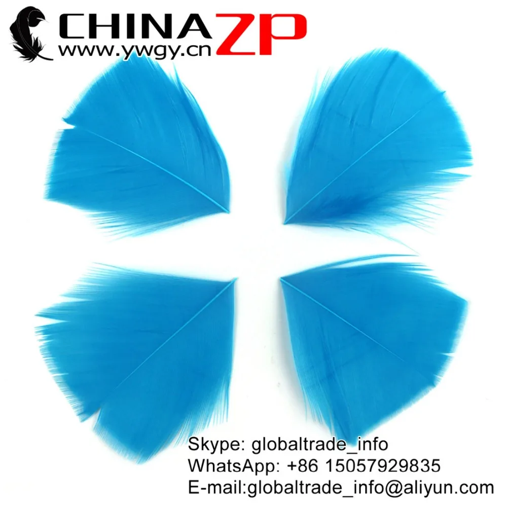 

CHINAZP завод 3 ~ 7 см 100 шт./лот высокое качество окрашенный Бирюзовый индюк перья обрезанный лепесток оптовая продажа для ремесла