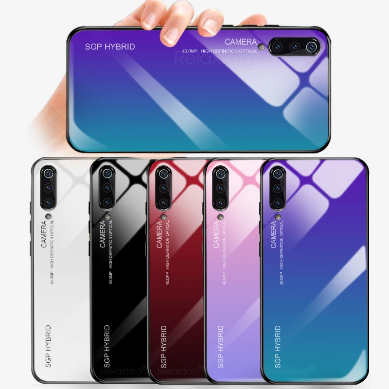 

Mi9 Case For Xiaomi Mi 9 Cover Gradient Tempered Glass Phone Case On the Kisomi Xiomi Xaomi Xiami Mi 9 Xiaomi9 Xiaome Xiaomy 9