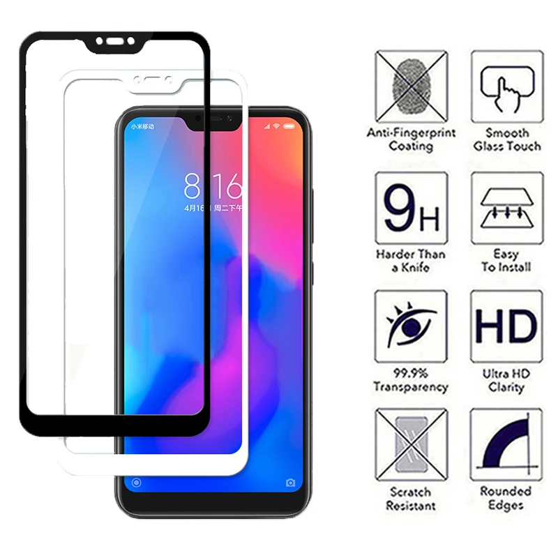9H-New-Full-Cover-Tempered-Glass-For-Xiaomi-Redmi-6Pro-6A-6-Explosion-proof-Screen-Protectors