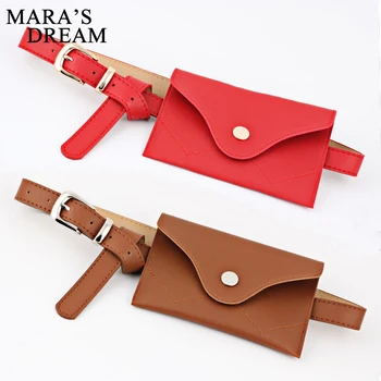 

Mara's Dream 2019 Fashion Chest Bag Waist Packs Women Pure Color PU Leather Messenger Shoulder Bag Chest Packet Banquet Handbags