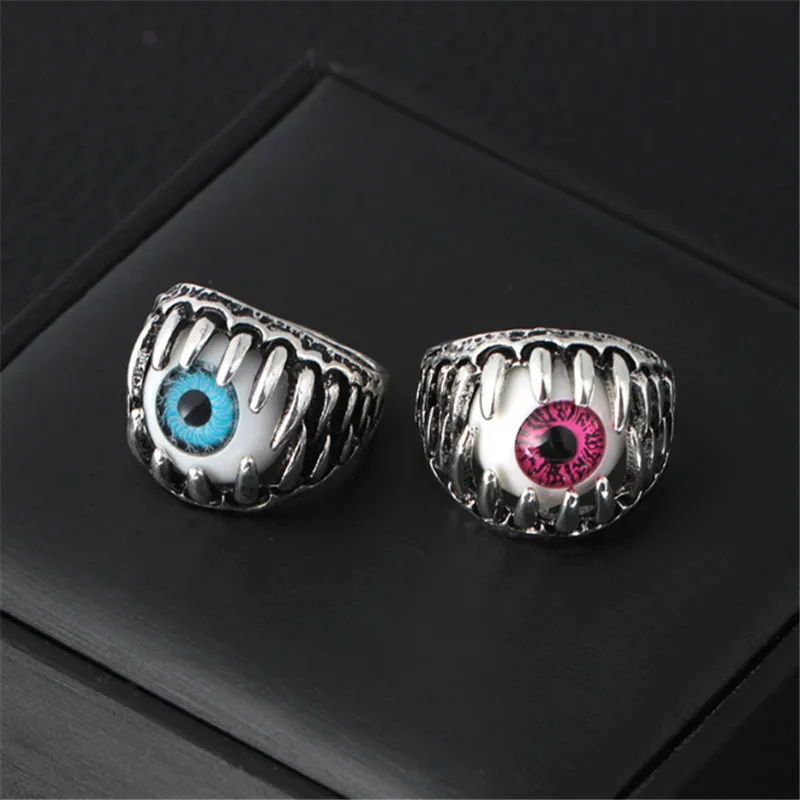 

Halloween accessories devil's eye rings lovers' hands pupil eyeballs personality rings