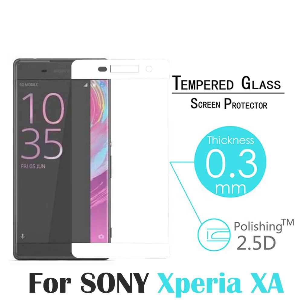 3D 9 H 0 3 мм Полное покрытие закаленное Стекло для sony Xperia XA F3111 F3112 5 ''закаленное ЖК