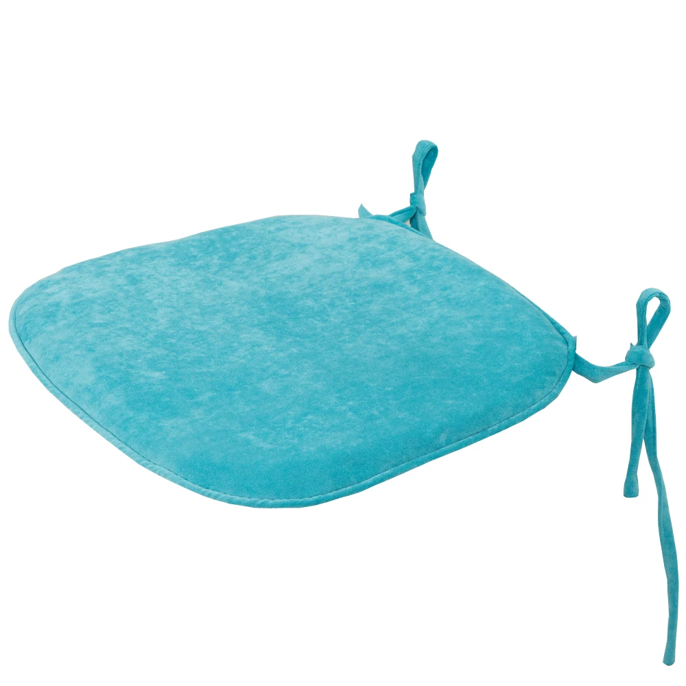 Nobildonna Solid Memory Foam Square 45*43cm Chair Pad with Ties Home Kitchen Office Chair Seat