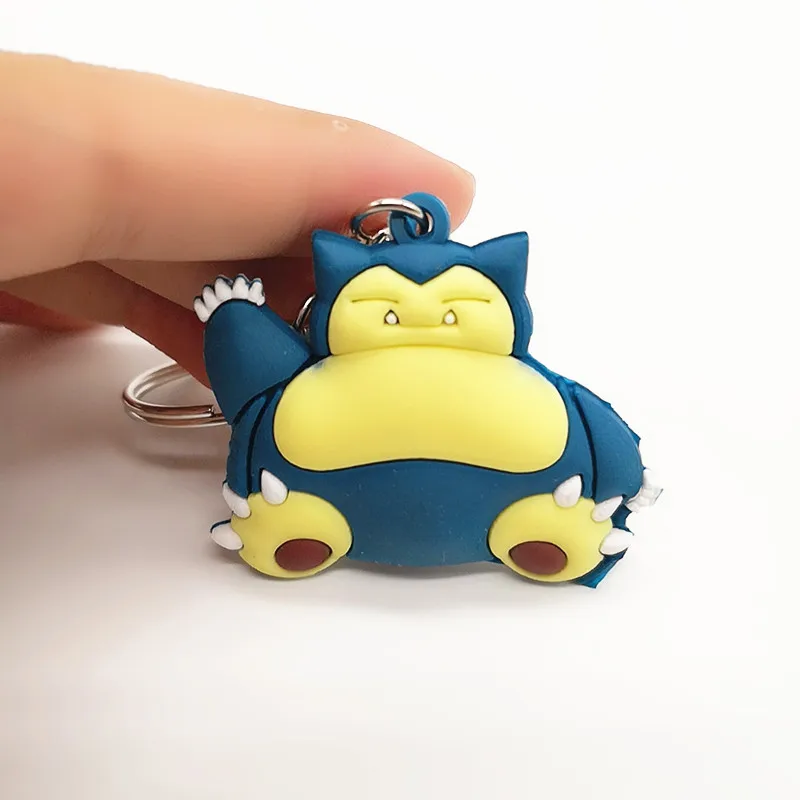 Аниме мультфильм с покемоном брелок ПВХ косплей Пикачу Snorlax Charizard Милая Новинка смешной кулон Подарки для женщин и детей брелоки