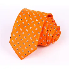 Mantieqingway оранжевые шелковые галстуки для мужской костюм 7 см галстук на шею Свадебные Gravatas Vestidos тонкие галстуки в горошек Corbata галстук Вечерние