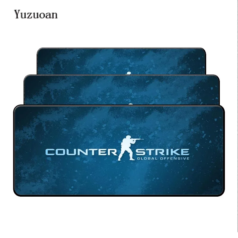 Игровой коврик для мыши Yuzuoan 90 см * 40 Большой CS:GO XXL большой игровой с закругленными