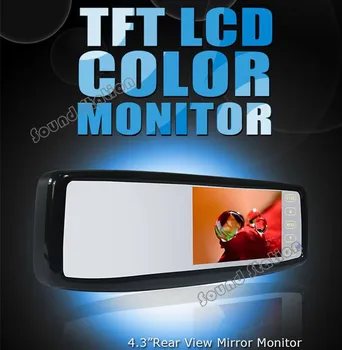 

4.3 inch Retrovisor Color LCD Car Monitor Rear View Mirror Parking Mirror Monitor / Car TFT LCD Screen Rearview AV RCA Monitor