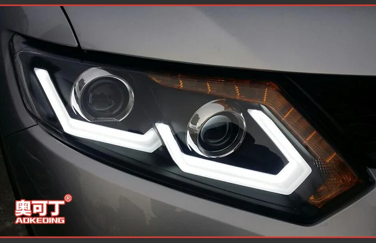 АКД автомобильный Стайлинг для Nissan X-trail фары- Rouge светодиодный фары DRL Hid вариант головной лампы Ангел глаз луч аксессуары