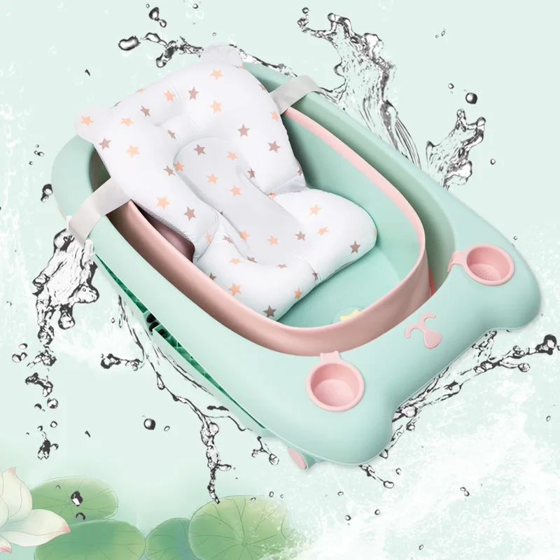Портативный детский коврик для ванной и ванны с мультяшным рисунком, безопасная подушка для ванной, Мягкий Нескользящий Коврик для ванной