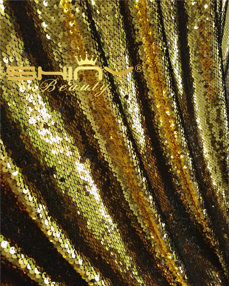 ShinyBeauty 2 шт. золотой и черный занавес фон 6x9FT Русалка блесток ткань для