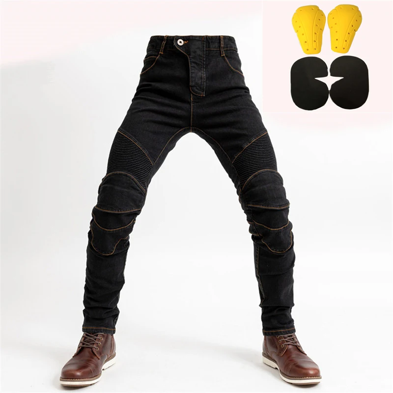 KOMINE классические мотоциклетные узкие джинсы деним штаны для верховой езды внедорожные мотокроссы внедорожные брюки с наколенниками