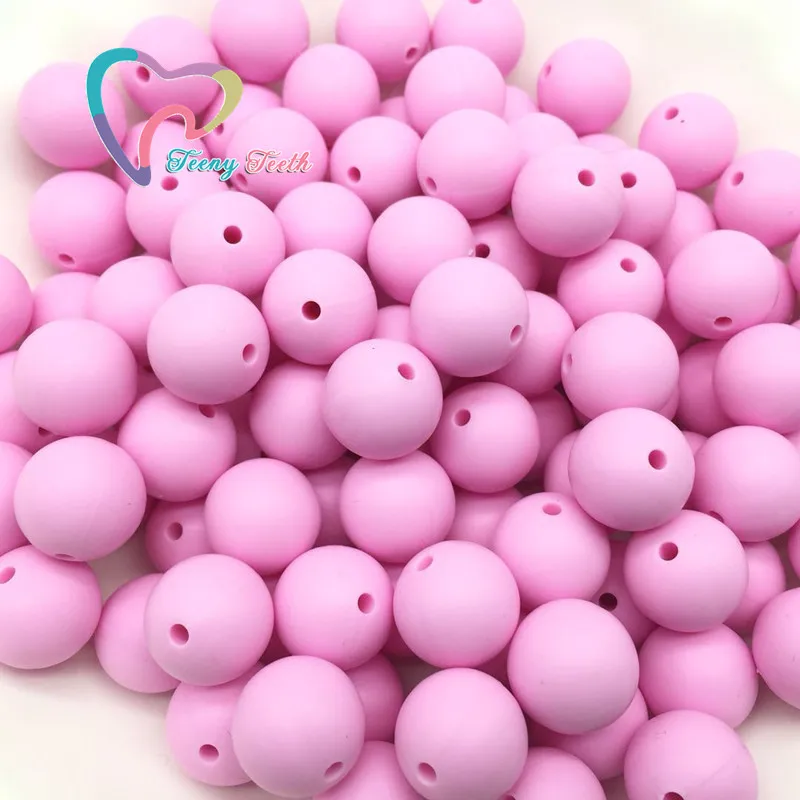 

Teeny Teeth 10 PCS Pale Pink Baby Teether Accessories Round Ball 12-15 MM Beads Food Grade Teething DIY Baby Jewelry Silicone Hexagon 14-17 MM Geometric BPA Free Soft Beads
