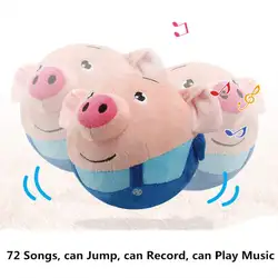 2019 Забавный мультфильм прыжки музыкальное переговорное плюша мяч детские игрушки потряхивание чувствительной крепкий вибрирующий пенис