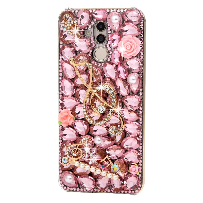 Для huawei mate 20 Lite Стразы чехол Роза Ручной Работы Роскошный 3D Блеск Кристалл Алмаз