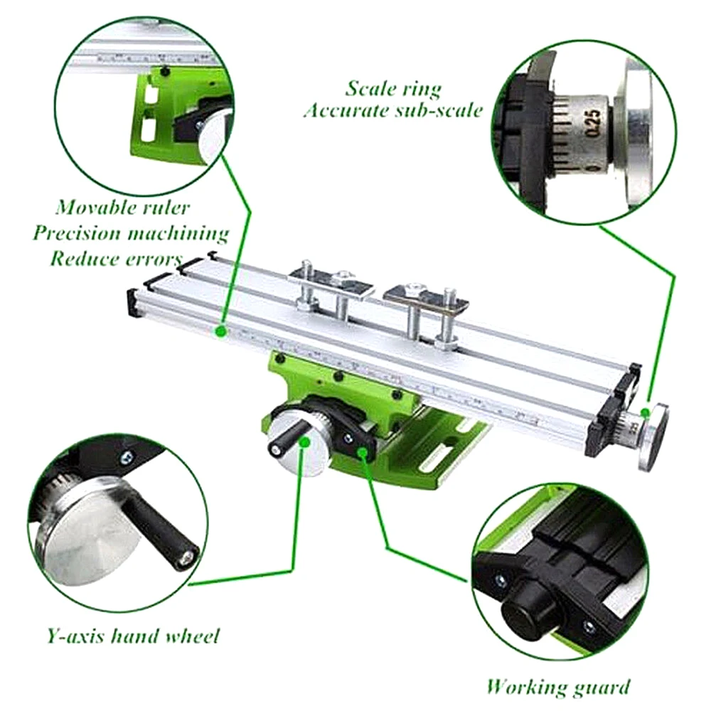 Mini Precision Multi-function Milling Machine Bench Drill Vise Fixture Work table