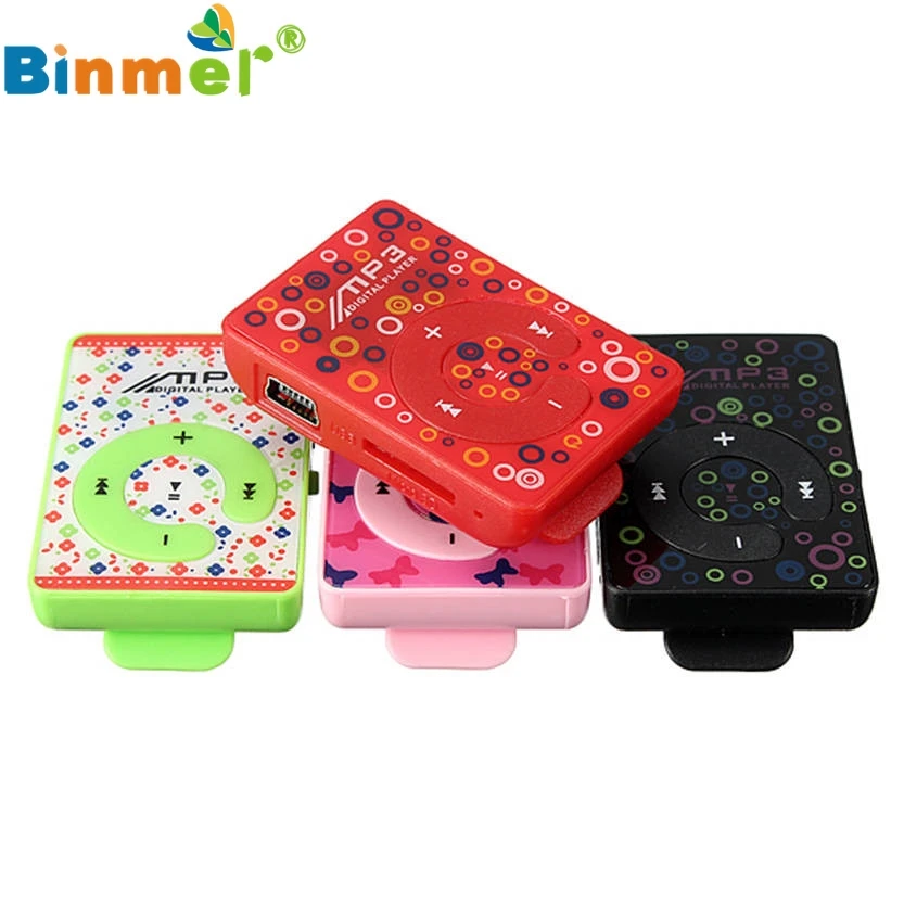 Binmer Nice Mp3 Music Player Logo Mini USB Clip Digital Support 8GB SD TF Card Oct 07 Levert Dropship
