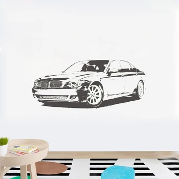 

BMW Car Vinyl Removed Wall Art Sticker Decal Creative mural for Boys Bedroom Home Decor Wall Decoration