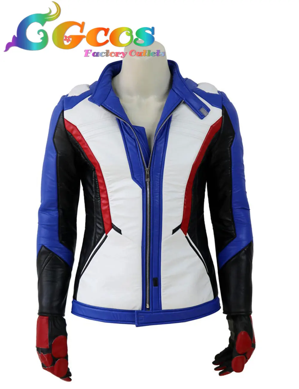 Overwatch Soldier 76 Jacket Coat Gloves Halloween Cosplay Costume Men Kids