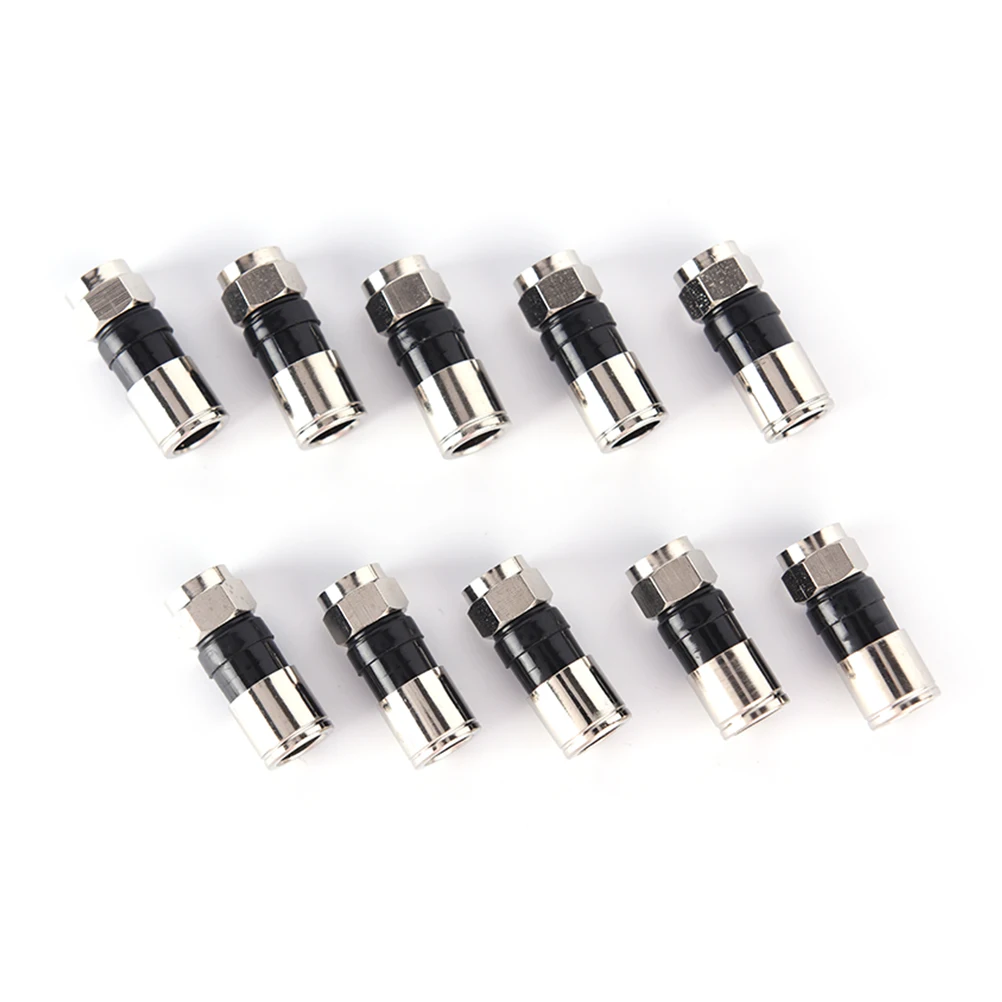 10 шт./лот 2 7 см RG6 F Тип сжатия оснастки уплотнение разъем|connector f|rg6 compression connectorconnector