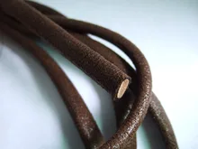 1 yardas 10 x 5 mm Brown medio círculo genuino cuerda de cuero Real moda joyería accesorios L0040