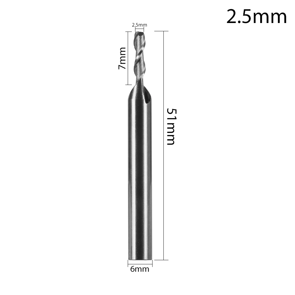 Enhanced Carbide Milling Cutter - 2 Flute Straight Shank End Router Bit, HRC65 Stainless Steel