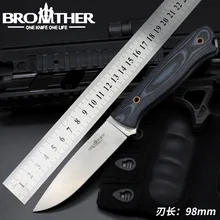 BROTHER F001 Fixed Blade knife Bushcraft Survival Straight knife Tactical Hunting Camping Handmade high quality