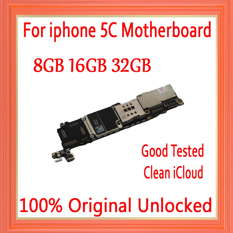 

8gb 16gb 32gb with IOS System for iphone 5C Motherboard,100% Original unlocked for iphone 5C Logic boards with Full Chips