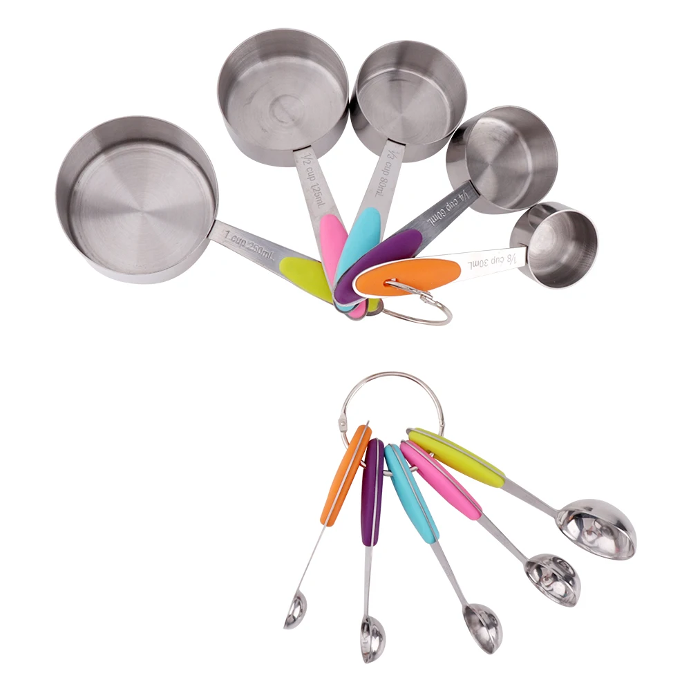 Buy 10pcs Measuring Cups and Spoons Stainless Steel