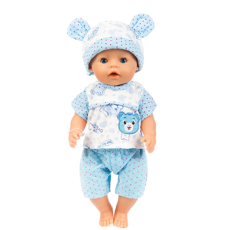 Размер 40-43 см, Детская кукольная одежда, розовая одежда с Китти для новорожденных, 17 дюймов, пальто с капюшоном, костюм для игрушек