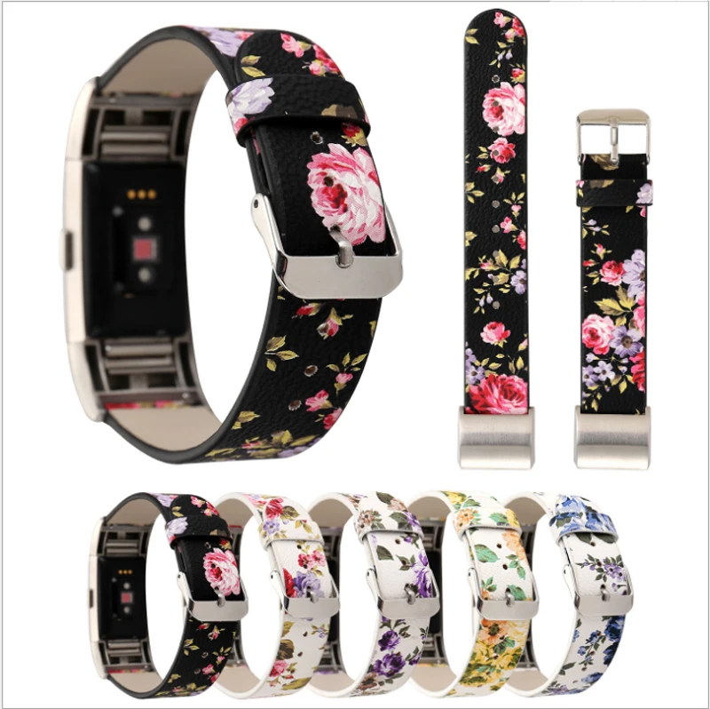 

Fashion Floral Replacement Accessories Watch Bands Wristband Strap for Fitbit Charge 2 Smart Watch