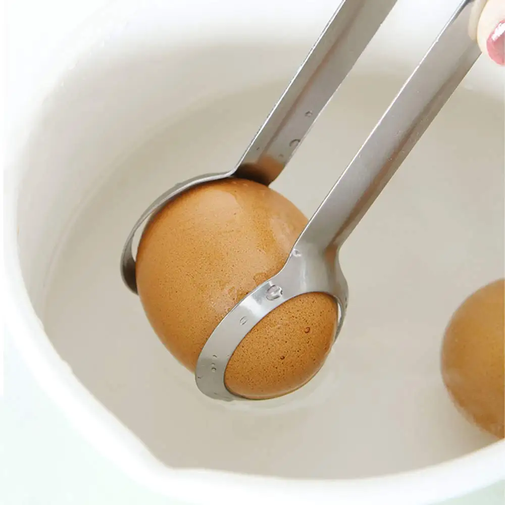 

MYLIFEUNIT Manual Egg Tongs Stainless Steel Salad Tongs Egg Clip tools