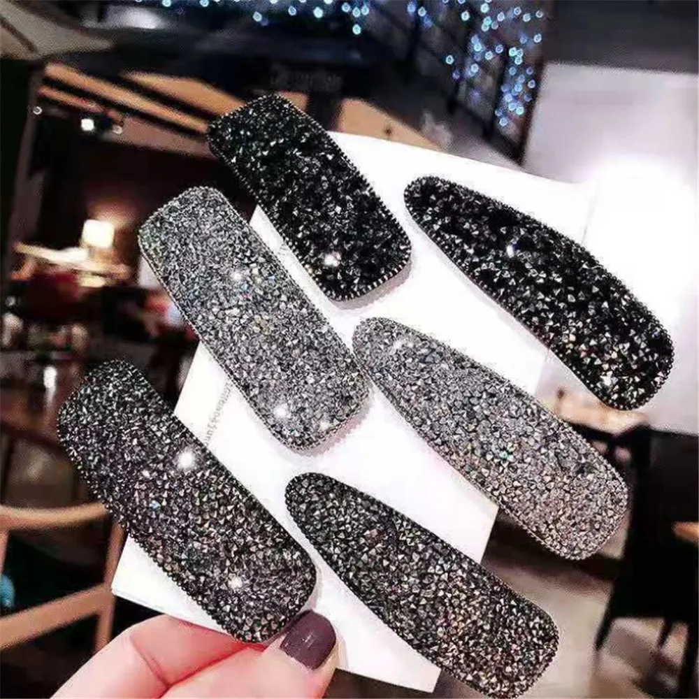 

1Pc Women Shining Crystal Rhinestone Hairpins Barrettes Girl Geometric Waterdrop Hair Clips Crystal Hairgrip Hair Accessories