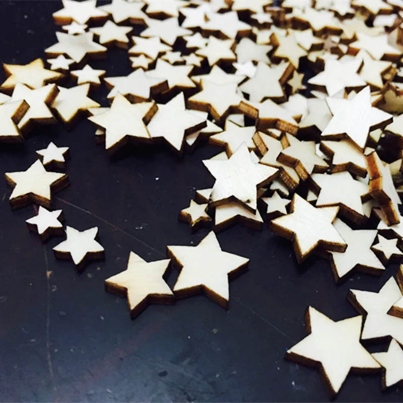 100 шт 2 отверстия DIY звезда форма деревянная кнопка скрапбук ремесло швейные пуговицы пятиконечная звезда форма d Duttons для одежды