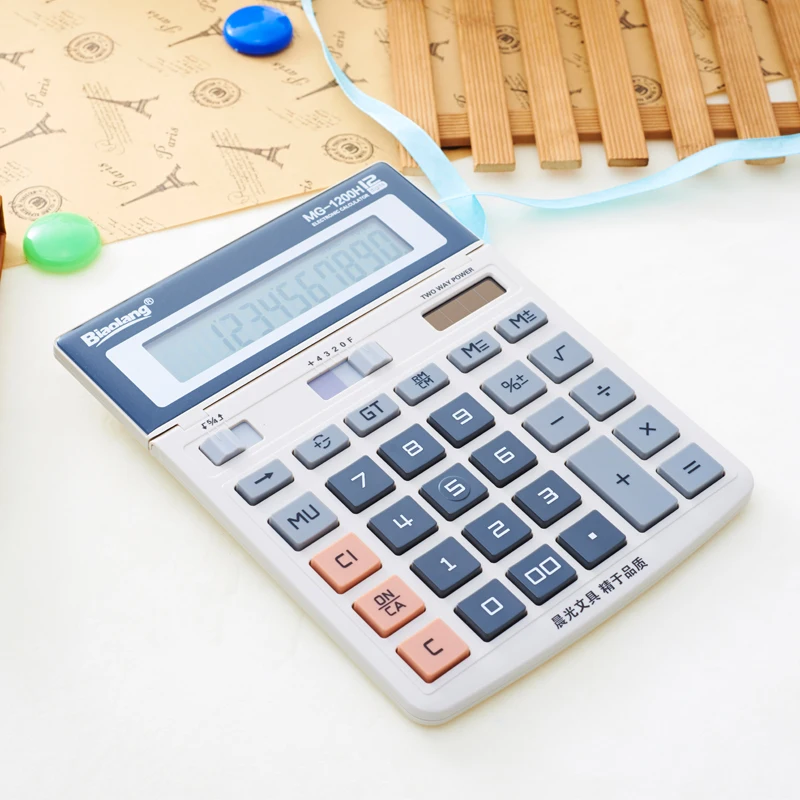 

M&G Calculator ADG98197 business office screen, 12 digit, large, desktop, financial, dedicated MG1200H