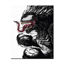 Монстры гетероссексуал Мультфильм Аниме монстр инопланетянин diy Цифровая печать масляной картины набор раскрасок на заказ черная декоративная живопись