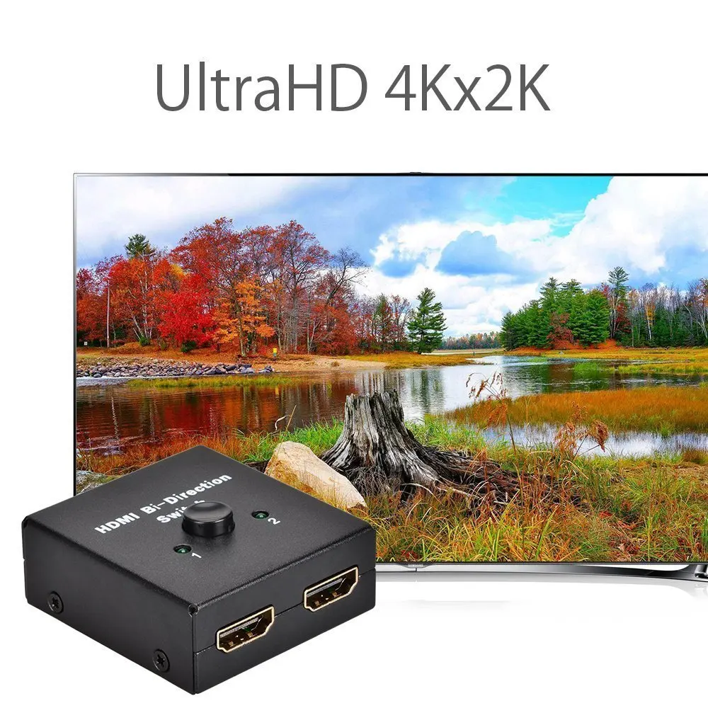 UHD 4K HDMI 2,0 сплиттер переключатель 2x1 или 1x2 HDMI двунаправленный коммутатор коробка Поддержка HDCP 2,2 пройти через для PS3, PS4 и HDTV