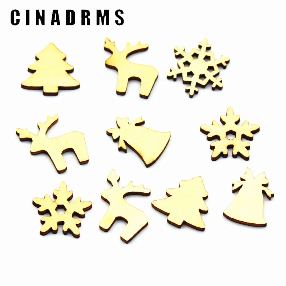 

Christmas Selling 50PCS 20mm Assorted Christmas Elements Wooden Planars|Christmas DIY Crafts|X'mas Decoration