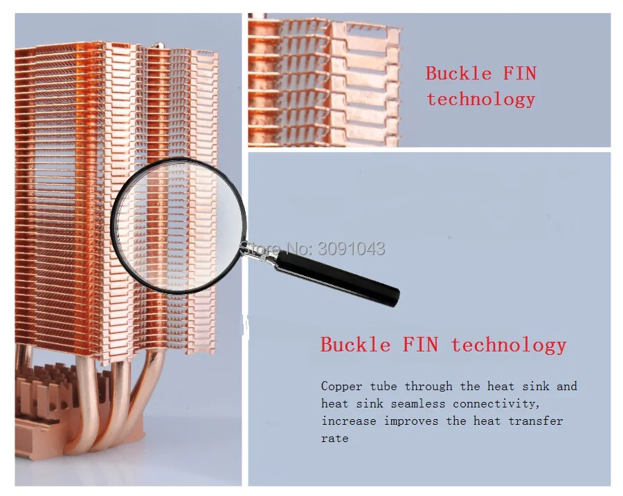 Pccooler кулер для процессора из чистой меди плавники, 4pin 9 см PWM тихий вентилятор для AMD Intel LGA775 115x2011 компьютер PC процессор охлаждения вентилятор радиатора