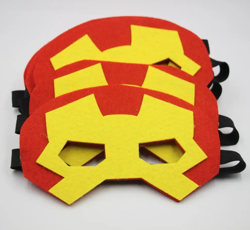 

(10pcs/lot) Superhero Iron Man Felt Mask with Comfortable Elastic Bands Party Supplies