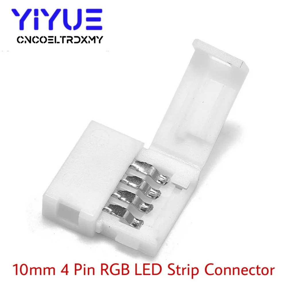 5 шт. 10 мм 4 Pin RGB светодиодные ленты Разъем бесплатная сварка для SMD 3528 5050 5630